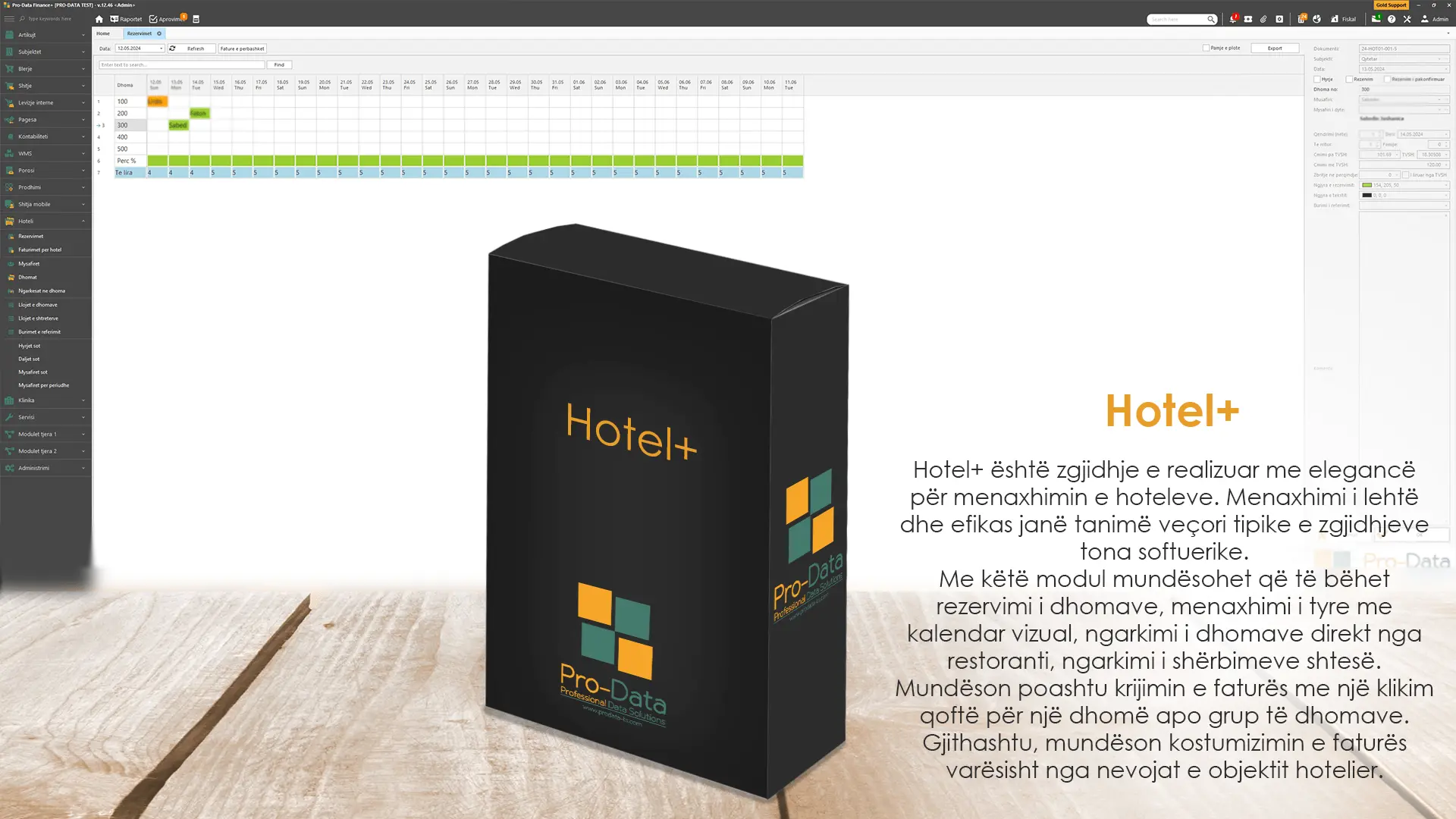 Hotel+ Management System Interface
