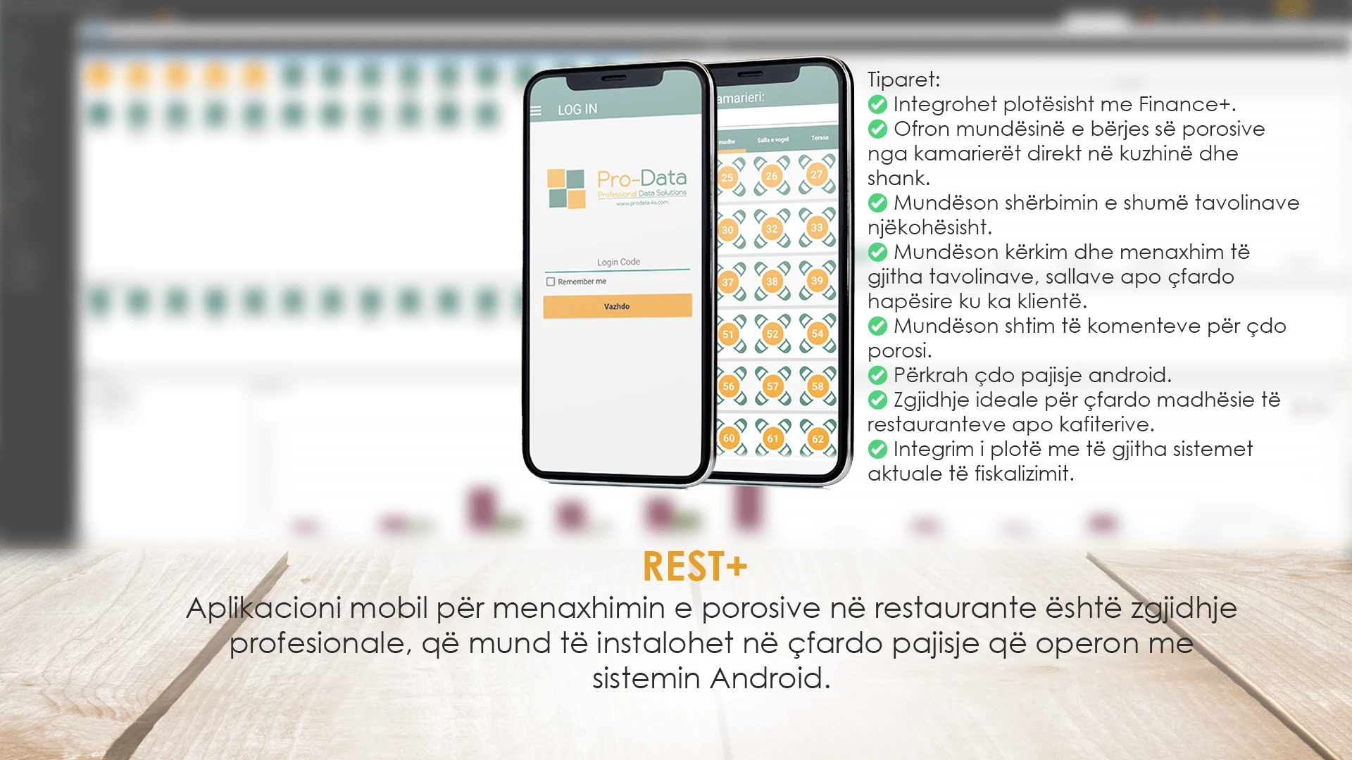 Restaurant+ Mobile App Interface